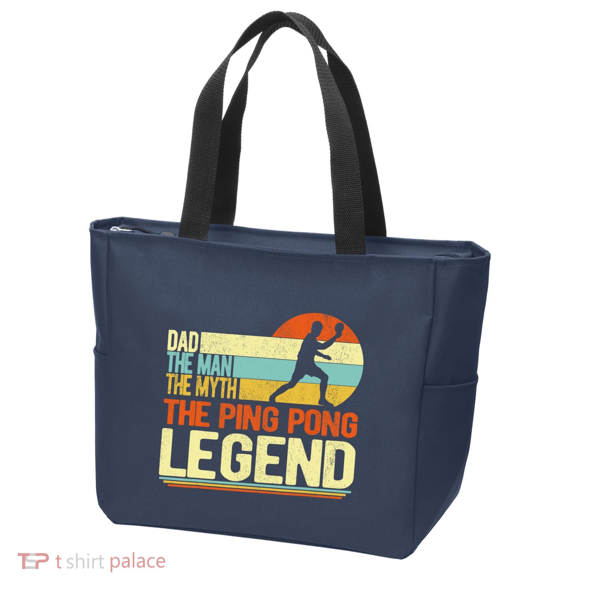 Dad Ping Pong Player Paddle Ball Ping Pong Legend Retro Tote Bag