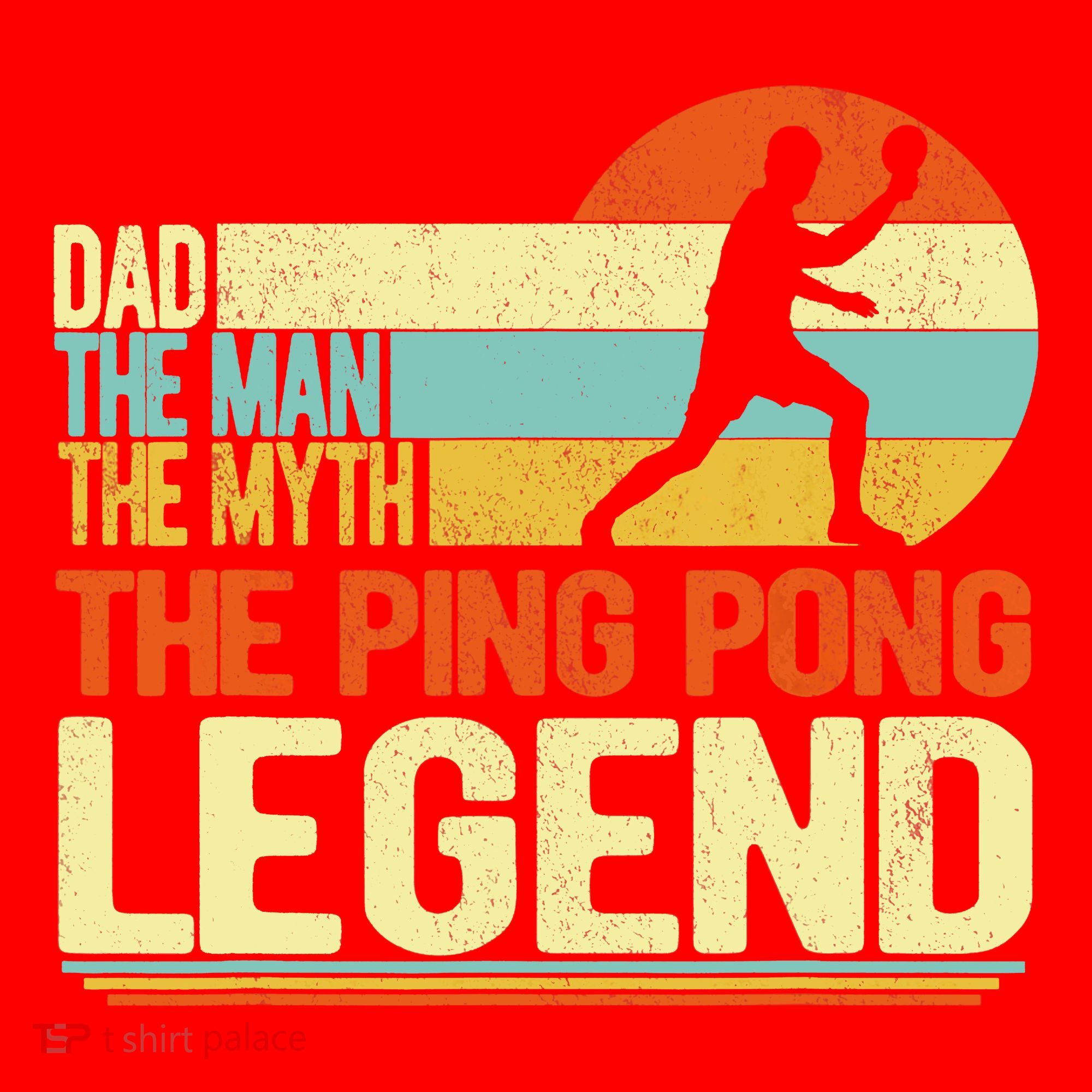 Dad Ping Pong Player Paddle Ball Ping Pong Legend Retro Santa Hat