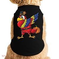 Dabbing Pilgrim Parrot Thanksgiving Bird Meaningful Gift Doggie Tank thumb 0