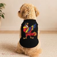Dabbing Pilgrim Parrot Thanksgiving Bird Meaningful Gift Doggie Tank thumb 2