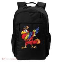 Dabbing Pilgrim Parrot Thanksgiving Bird Meaningful Gift Backpack thumb 0