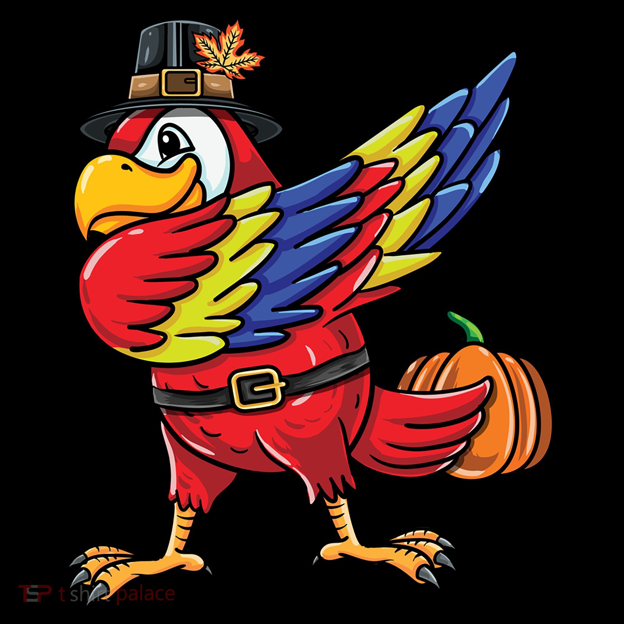 Dabbing Pilgrim Parrot Thanksgiving Bird Meaningful Gift Backpack