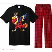 Dabbing Pilgrim Parrot Thanksgiving Bird Meaningful Gift Pajama Set thumb 0