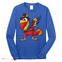 Dabbing Pilgrim Parrot Thanksgiving Bird Meaningful Gift Long Sleeve Shirt thumb 0
