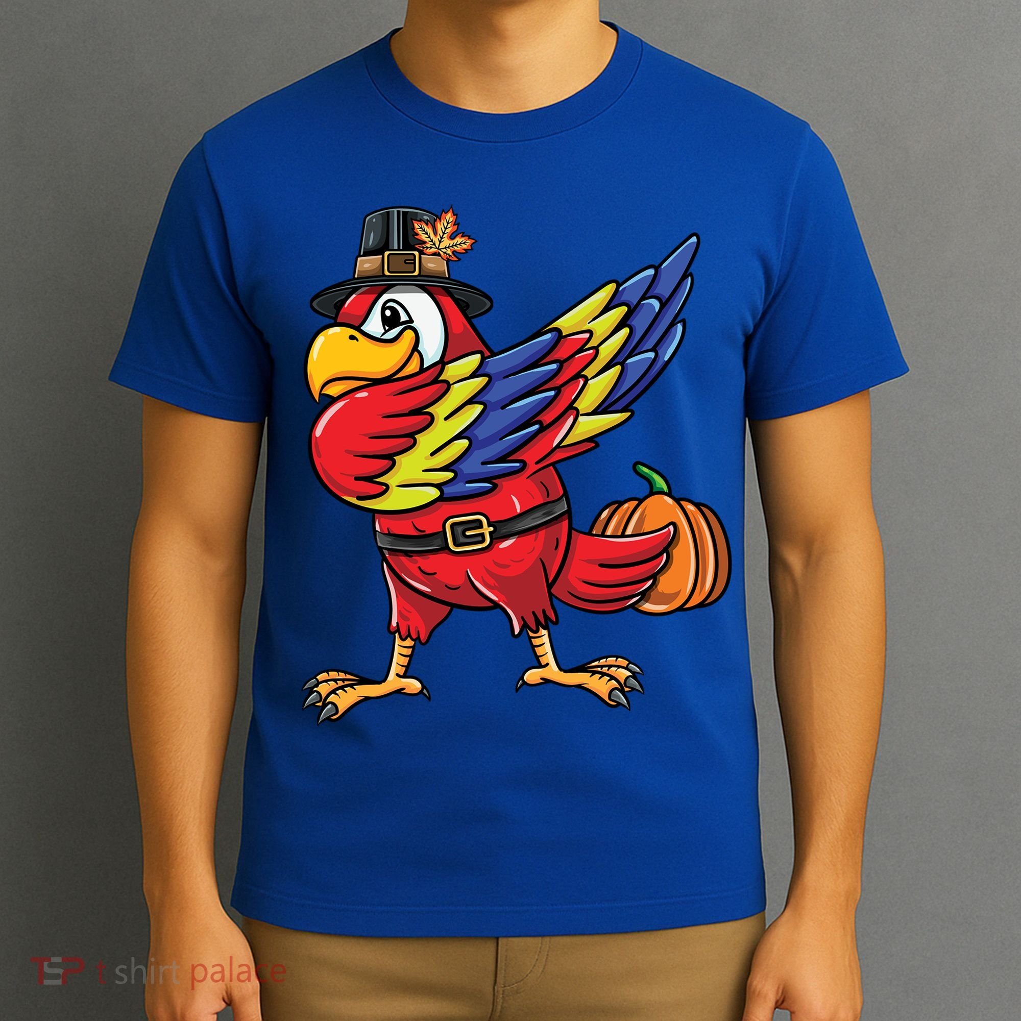 Dabbing Pilgrim Parrot Thanksgiving Bird Meaningful Gift T-Shirt