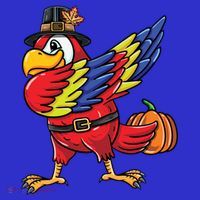 Dabbing Pilgrim Parrot Thanksgiving Bird Meaningful Gift Tumbler thumb 3