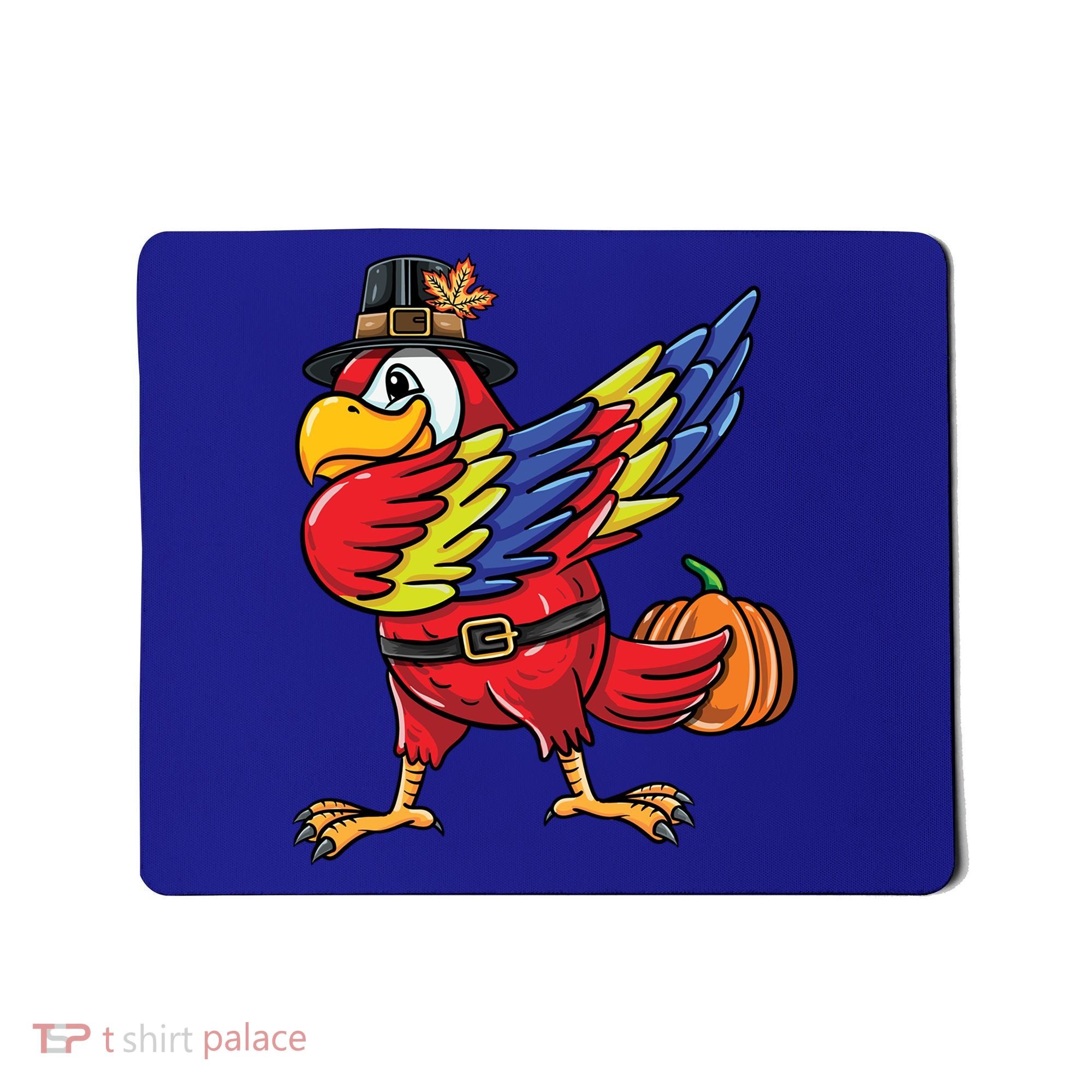 Dabbing Pilgrim Parrot Thanksgiving Bird Meaningful Gift Mousepad