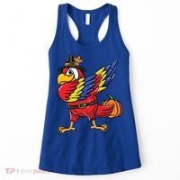 Dabbing Pilgrim Parrot Thanksgiving Bird Meaningful Gift Women's Tank Top thumb 0