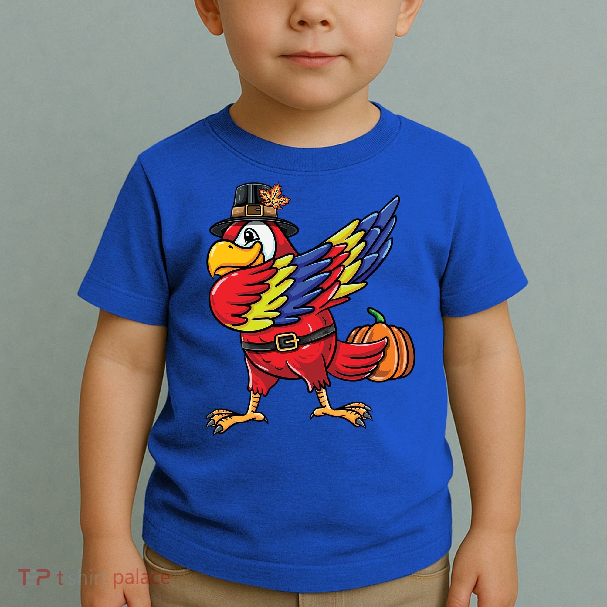 Dabbing Pilgrim Parrot Thanksgiving Bird Meaningful Gift Toddler T-Shirt