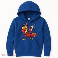 Dabbing Pilgrim Parrot Thanksgiving Bird Meaningful Gift Kids Hoodie thumb 0