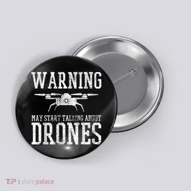 Drone Pilot Quadrocopter Flying Gift Button
