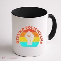 Defund Politicians Retro Coffee Mug thumb 1