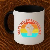 Defund Politicians Retro Coffee Mug thumb 2