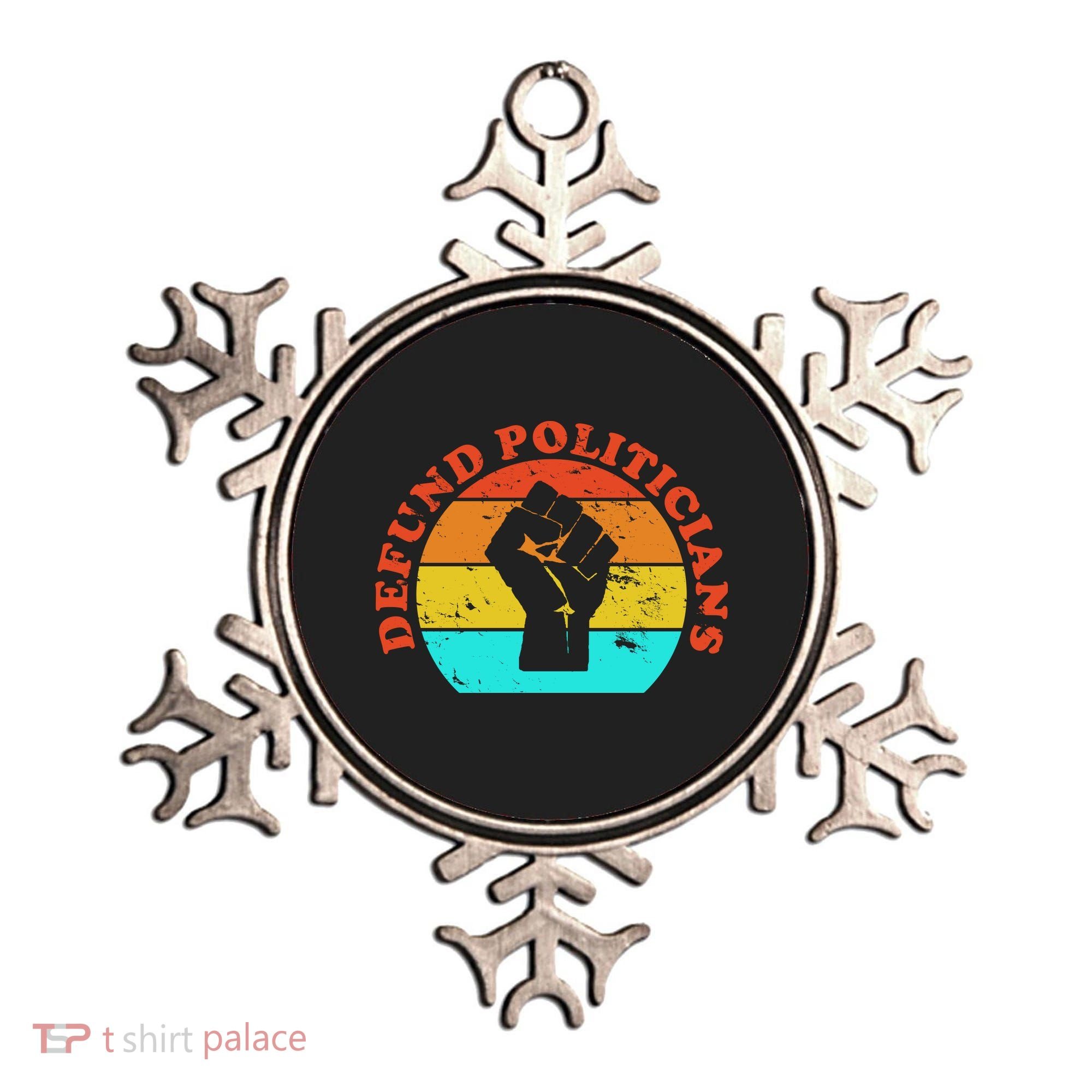 Defund Politicians Retro Ornament