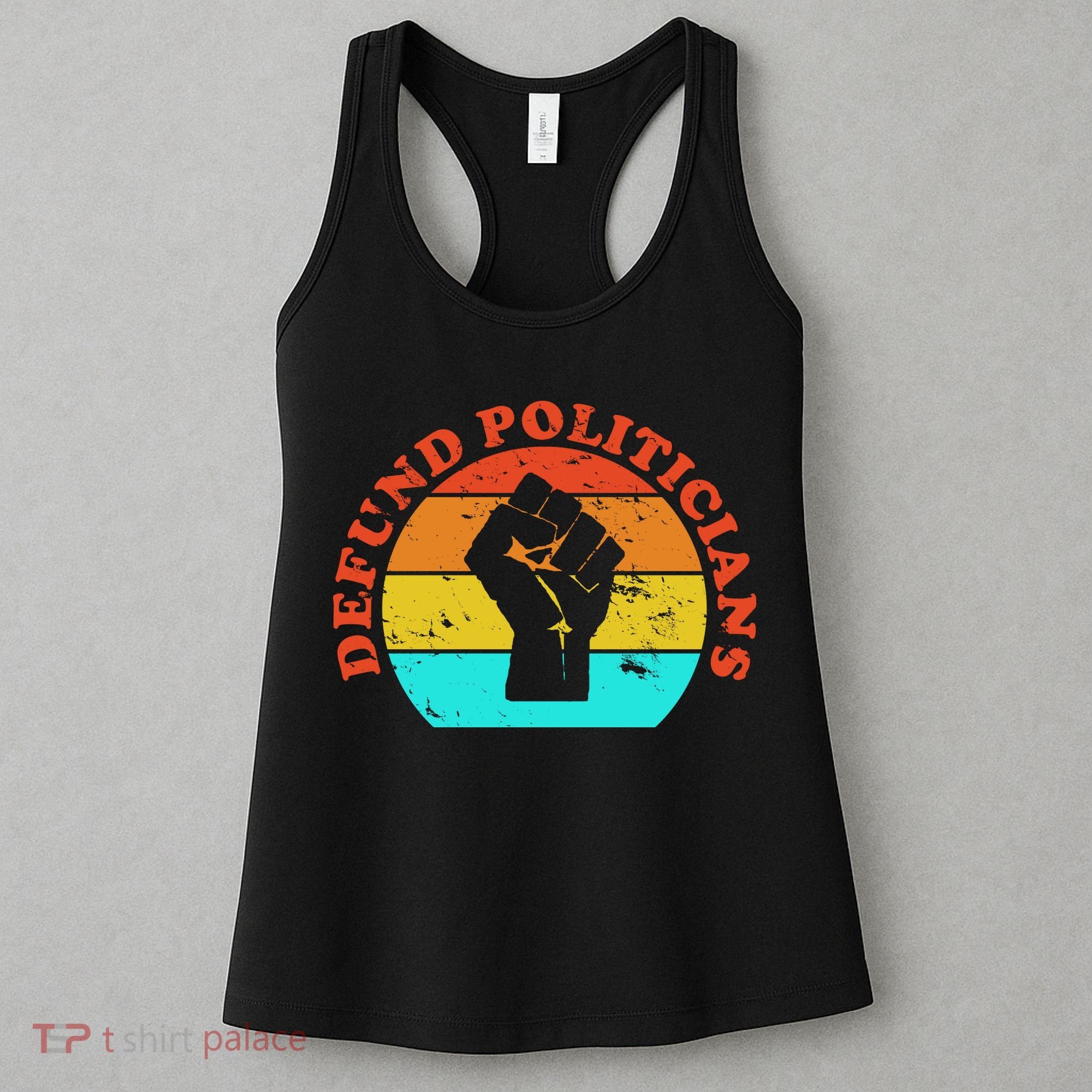 Defund Politicians Retro Women's Tank Top