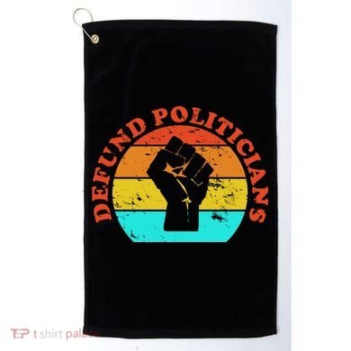 Defund Politicians Retro Golf Towel
