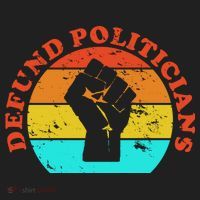 Defund Politicians Retro Golf Towel thumb 3