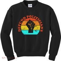 Defund Politicians Retro Kids Sweatshirt thumb 0