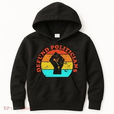 Defund Politicians Retro Kids Hoodie