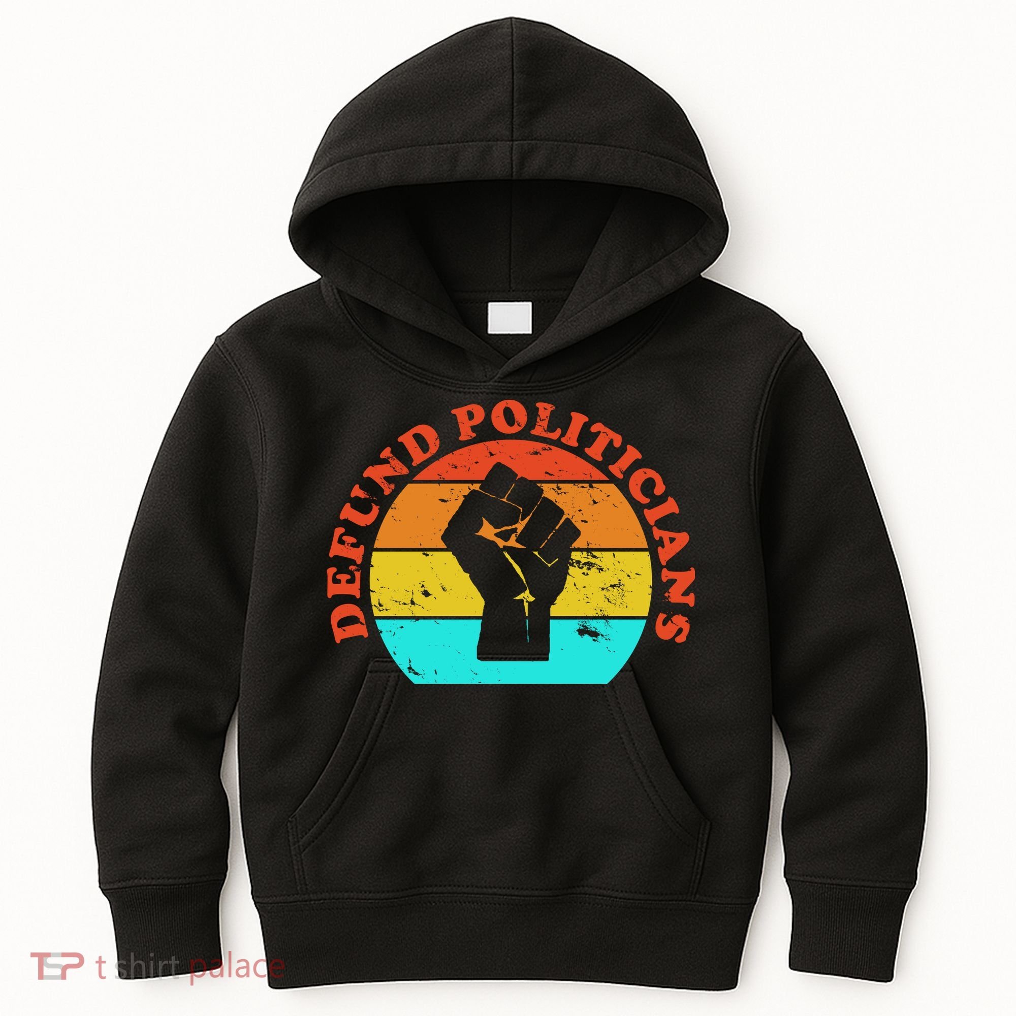 Defund Politicians Retro Kids Hoodie