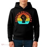 Defund Politicians Retro Kids Hoodie thumb 4