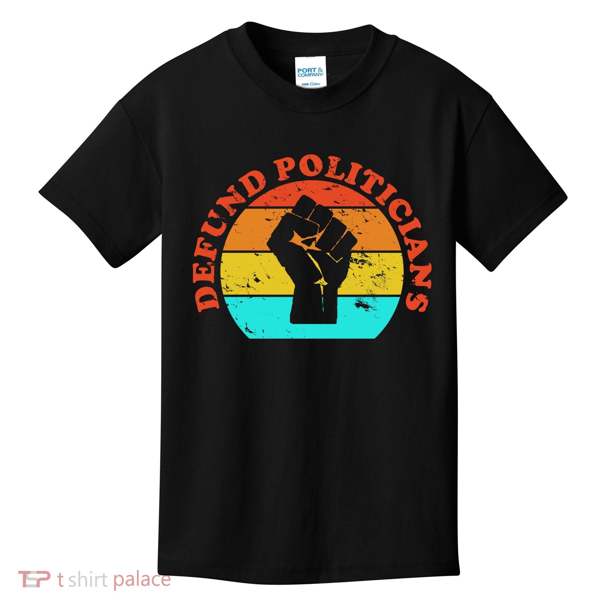 Defund Politicians Retro Kids T-Shirt