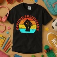 Defund Politicians Retro Kids T-Shirt thumb 3