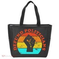 Defund Politicians Retro Tote Bag thumb 0