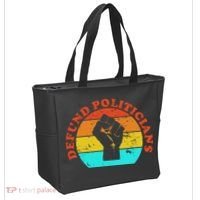 Defund Politicians Retro Tote Bag thumb 2