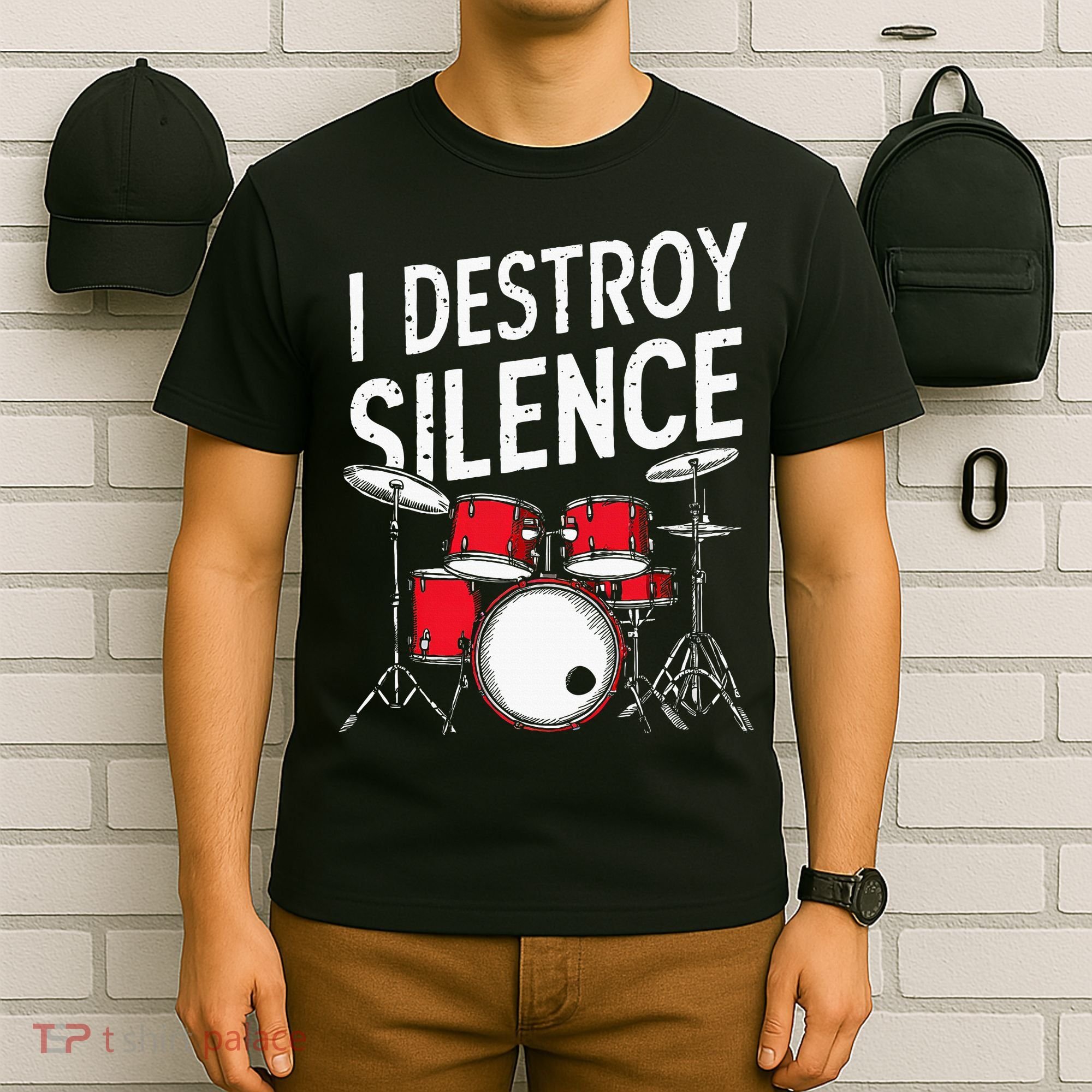 Drums & Percussion Rock Music Drummer Gift T-Shirt