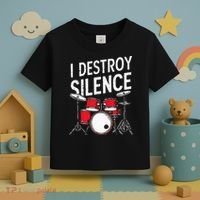 Drums & Percussion Rock Music Drummer Gift Toddler T-Shirt thumb 3
