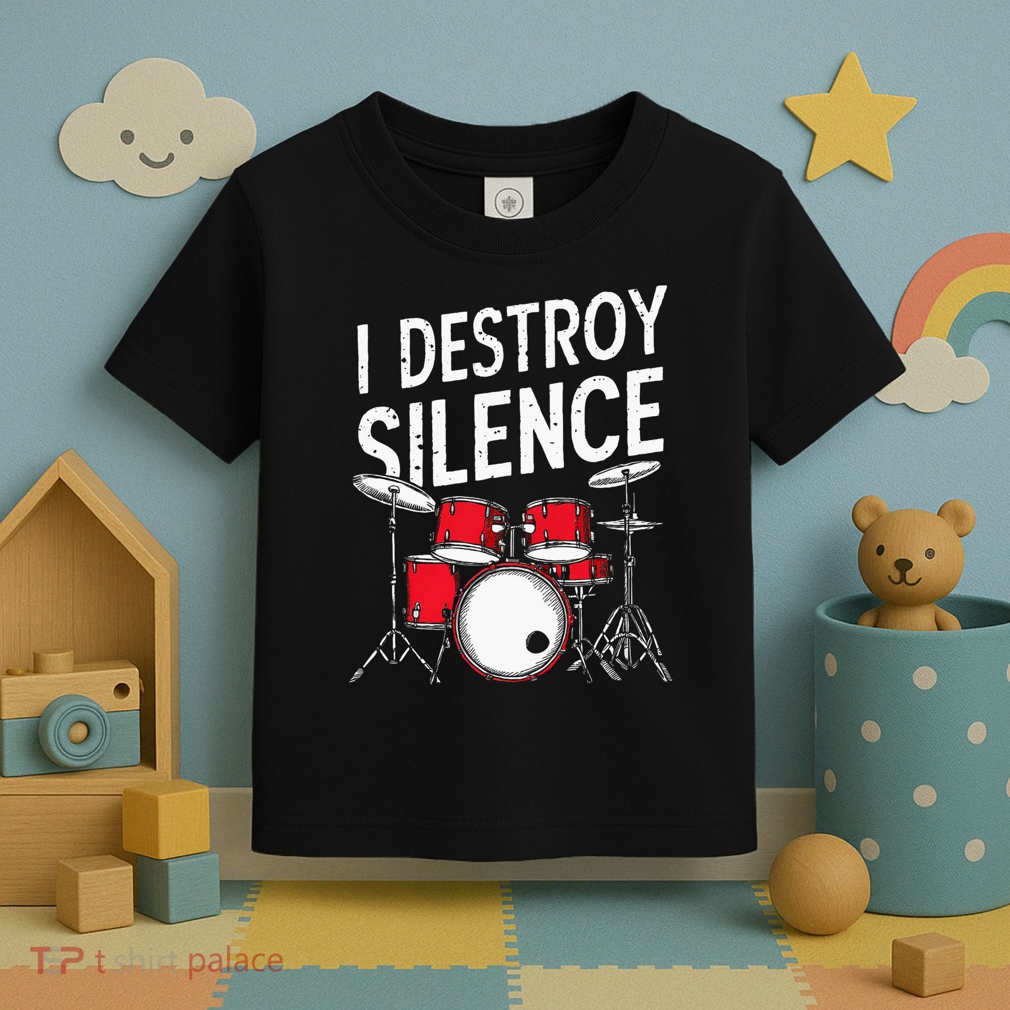 Drums & Percussion Rock Music Drummer Gift Toddler T-Shirt