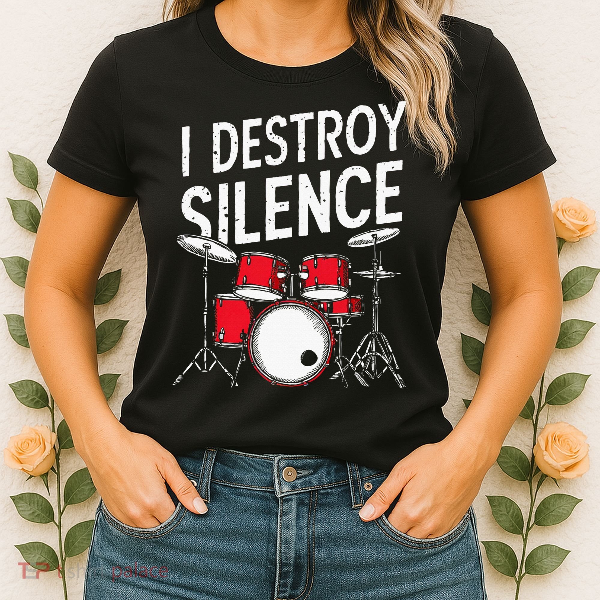 Drums & Percussion Rock Music Drummer Gift Women's T-Shirt