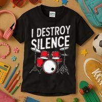 Drums & Percussion Rock Music Drummer Gift Kids T-Shirt thumb 3