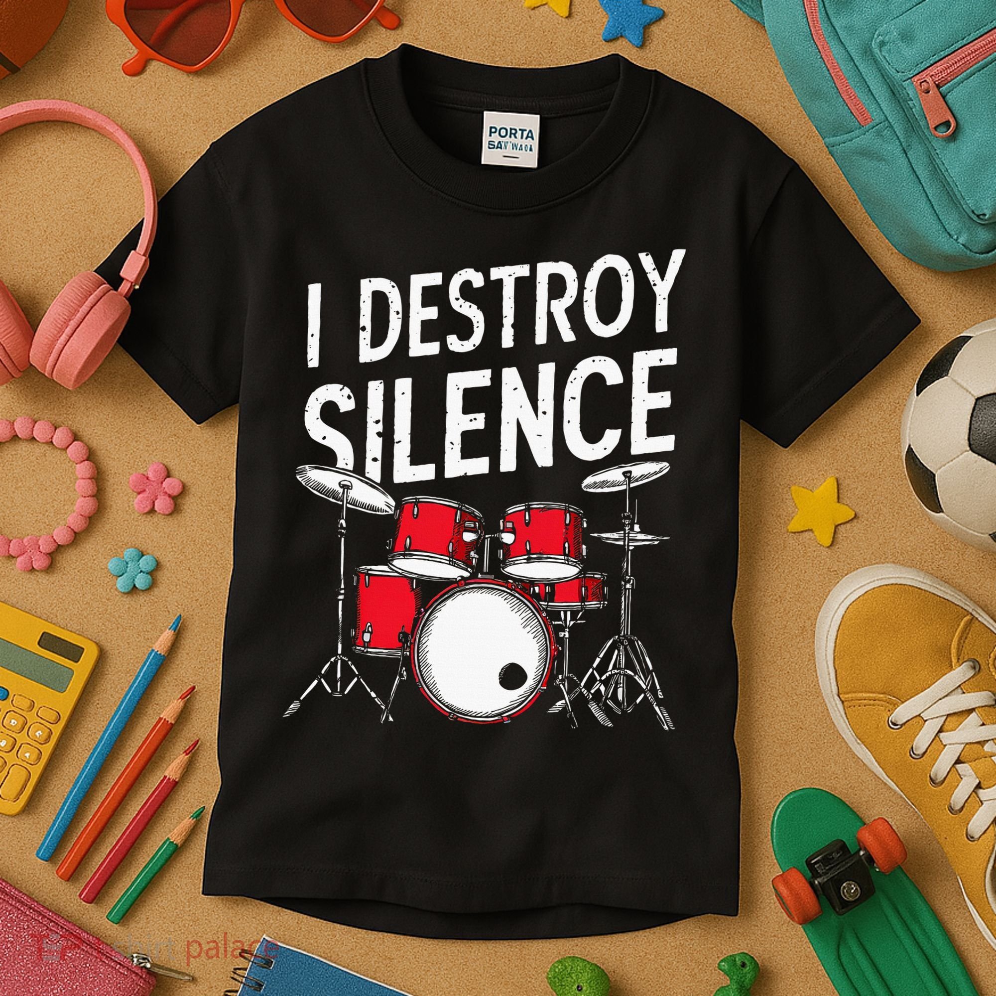 Drums & Percussion Rock Music Drummer Gift Kids T-Shirt