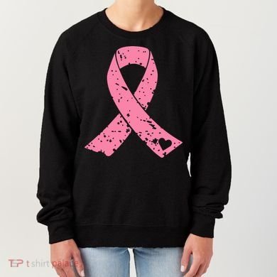 Distressed Pink Ribbon, Breast Cancer Women's Sweatshirt