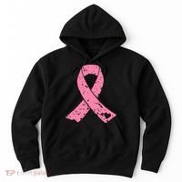 Distressed Pink Ribbon, Breast Cancer Hoodie thumb 0