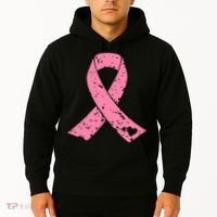 Distressed Pink Ribbon, Breast Cancer Hoodie thumb 2
