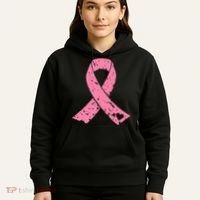Distressed Pink Ribbon, Breast Cancer Hoodie thumb 5