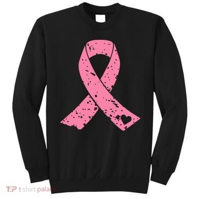 Distressed Pink Ribbon, Breast Cancer Sweatshirt