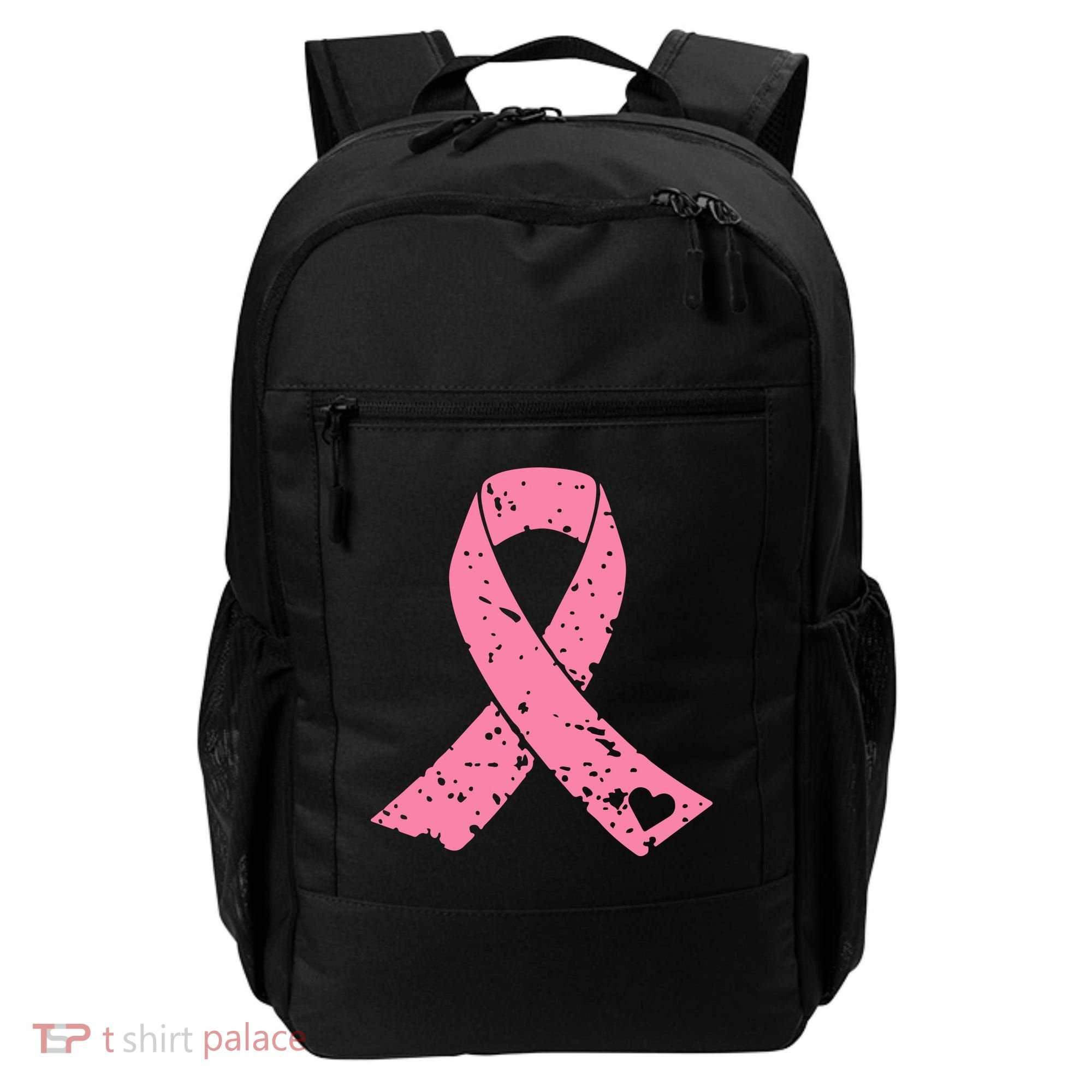 Distressed Pink Ribbon, Breast Cancer Backpack