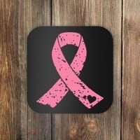 Distressed Pink Ribbon, Breast Cancer Coaster thumb 0