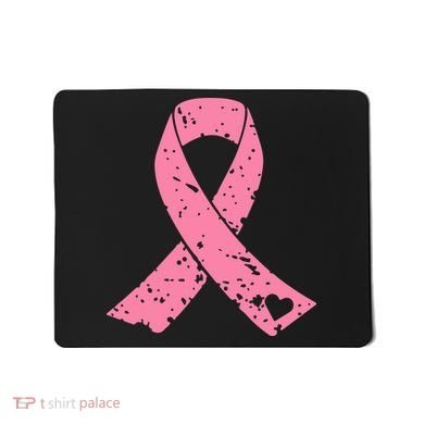 Distressed Pink Ribbon, Breast Cancer Mousepad