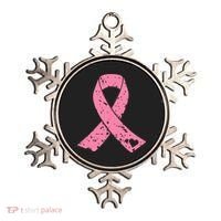 Distressed Pink Ribbon, Breast Cancer Ornament thumb 0