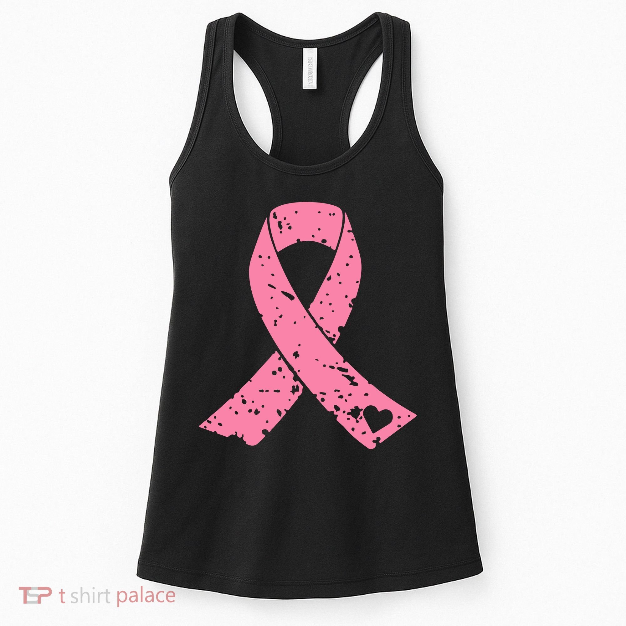 Distressed Pink Ribbon, Breast Cancer Women's Tank Top