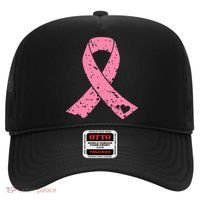 Distressed Pink Ribbon, Breast Cancer Hat thumb 0