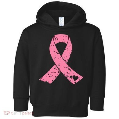 Distressed Pink Ribbon, Breast Cancer Toddler Hoodie