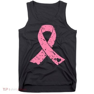 Distressed Pink Ribbon, Breast Cancer Tank Top