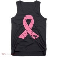 Distressed Pink Ribbon, Breast Cancer Tank Top thumb 0