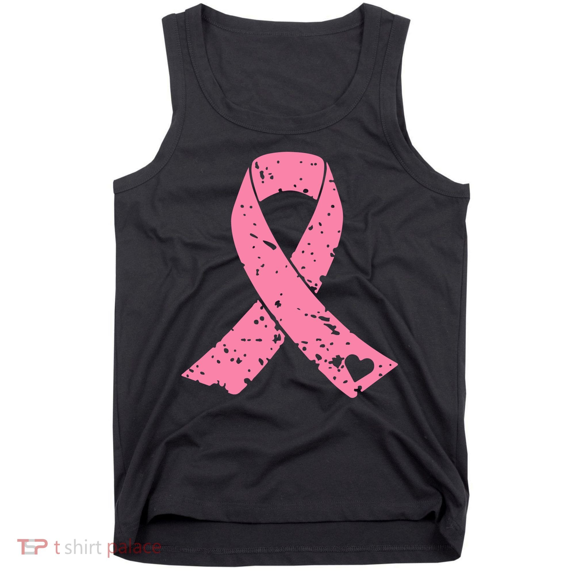 Distressed Pink Ribbon, Breast Cancer Tank Top